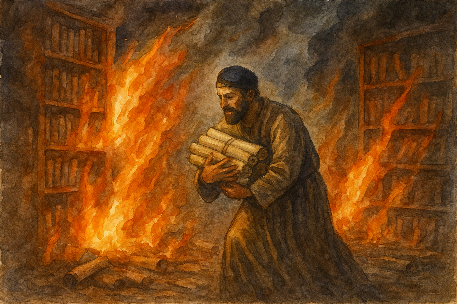 Burning Library of Alexandria
